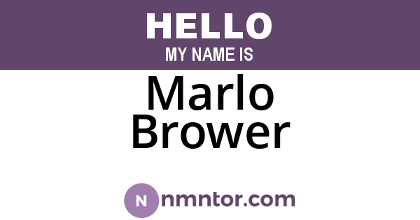 Marlo Brower