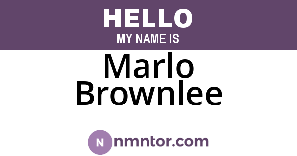 Marlo Brownlee