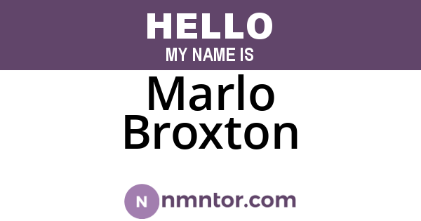 Marlo Broxton