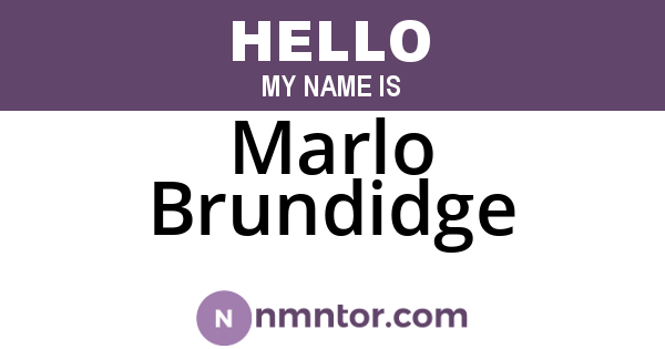 Marlo Brundidge