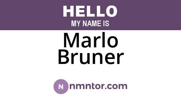 Marlo Bruner