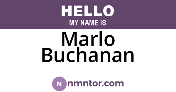 Marlo Buchanan
