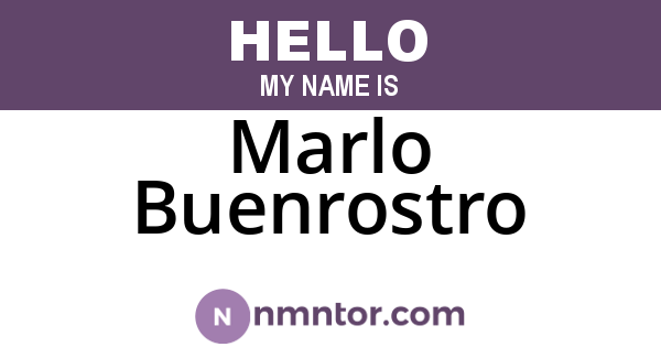 Marlo Buenrostro