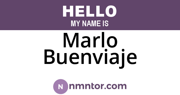 Marlo Buenviaje