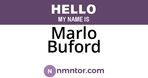 Marlo Buford