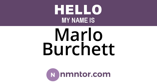 Marlo Burchett