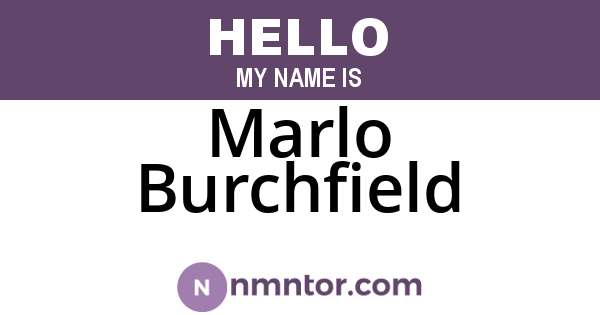 Marlo Burchfield