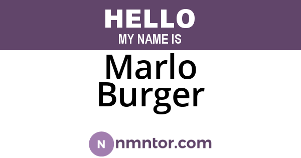 Marlo Burger