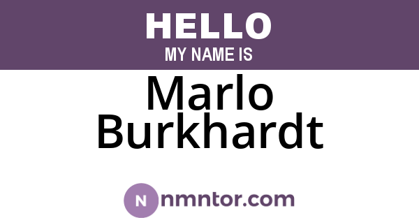 Marlo Burkhardt
