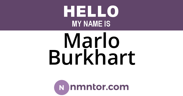 Marlo Burkhart