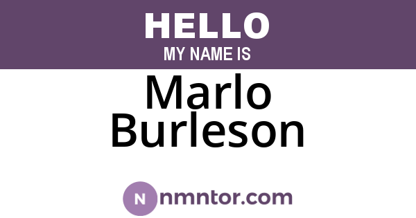 Marlo Burleson