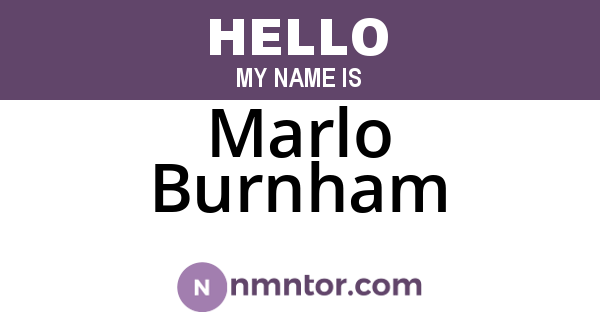 Marlo Burnham