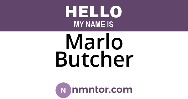 Marlo Butcher