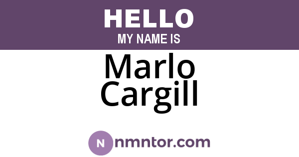 Marlo Cargill