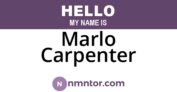 Marlo Carpenter