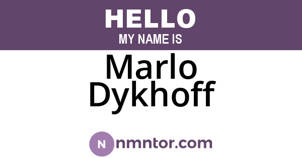 Marlo Dykhoff