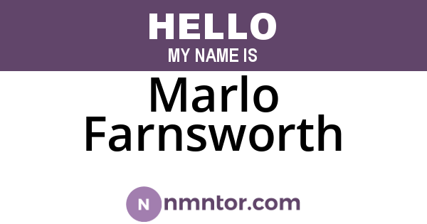 Marlo Farnsworth
