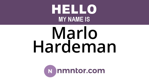 Marlo Hardeman