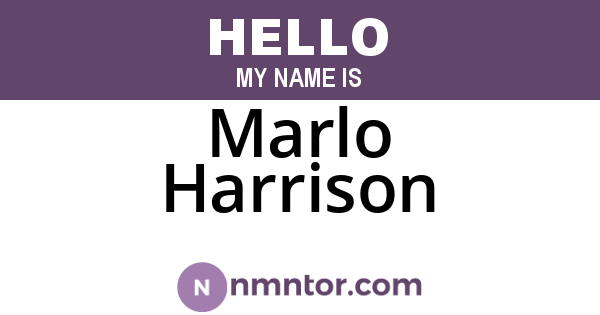 Marlo Harrison