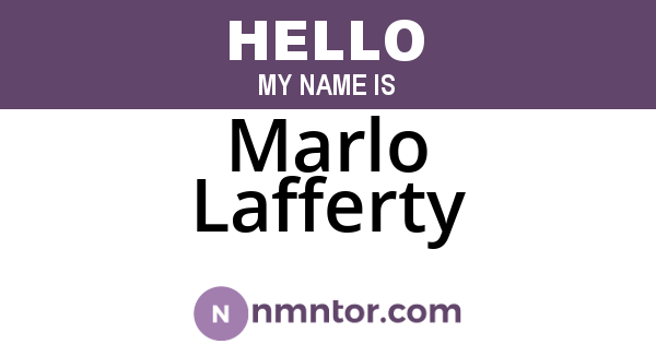 Marlo Lafferty