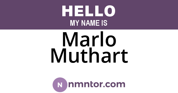 Marlo Muthart