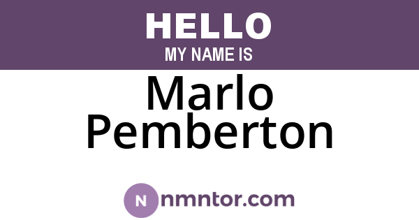 Marlo Pemberton