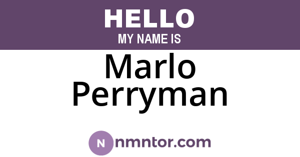 Marlo Perryman