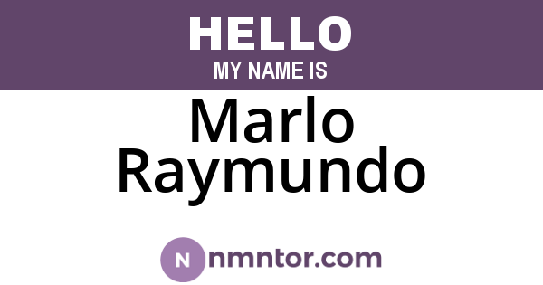 Marlo Raymundo