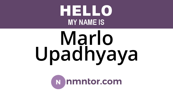 Marlo Upadhyaya