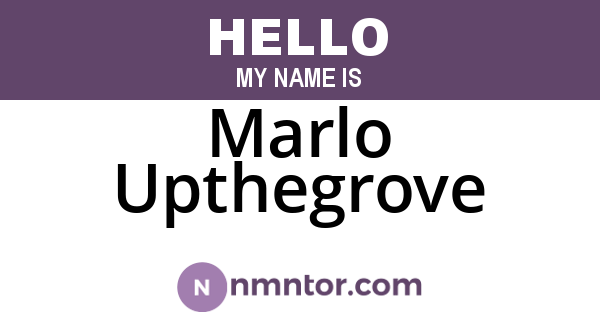 Marlo Upthegrove