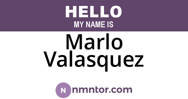 Marlo Valasquez