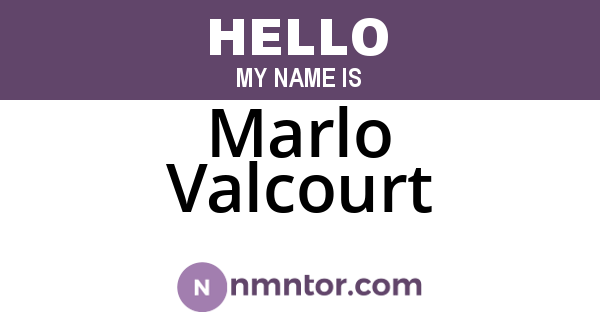 Marlo Valcourt