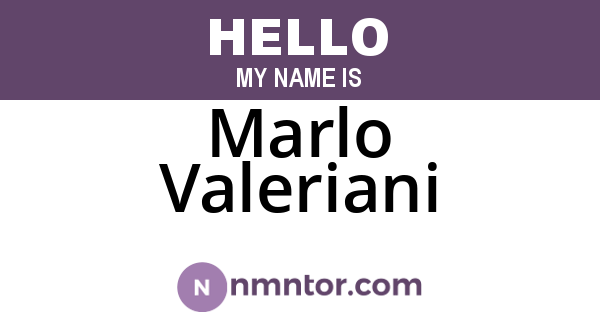 Marlo Valeriani