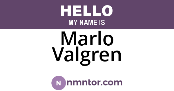 Marlo Valgren