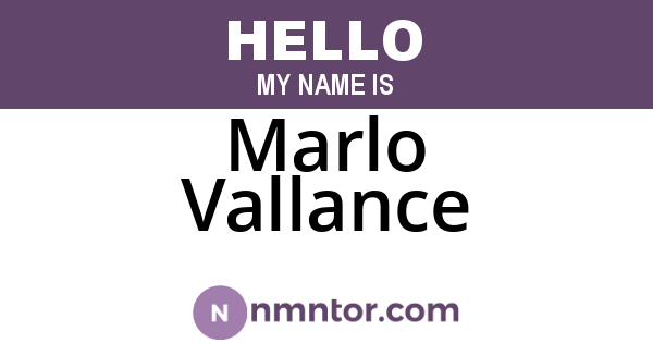Marlo Vallance