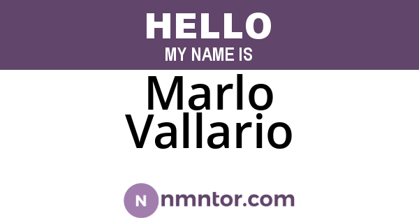 Marlo Vallario