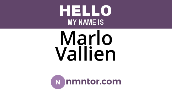 Marlo Vallien