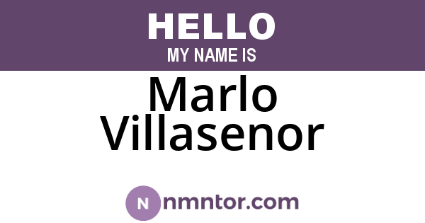 Marlo Villasenor