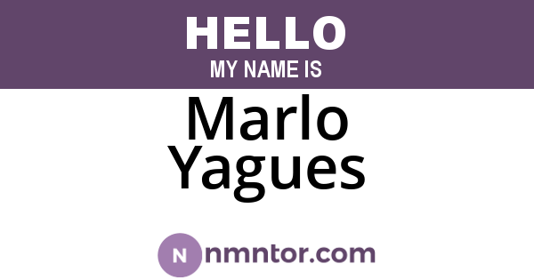 Marlo Yagues