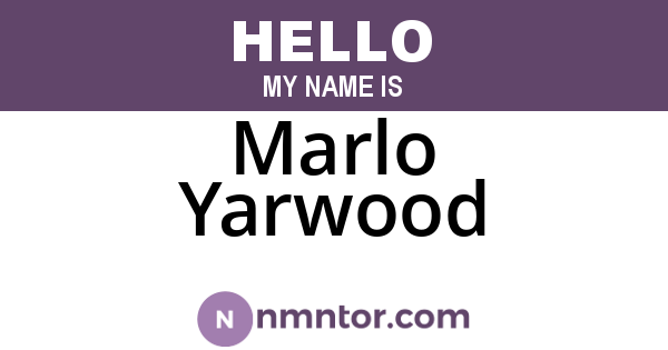 Marlo Yarwood