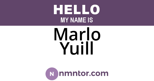 Marlo Yuill
