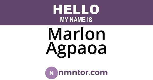 Marlon Agpaoa