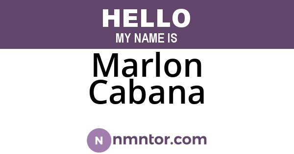 Marlon Cabana