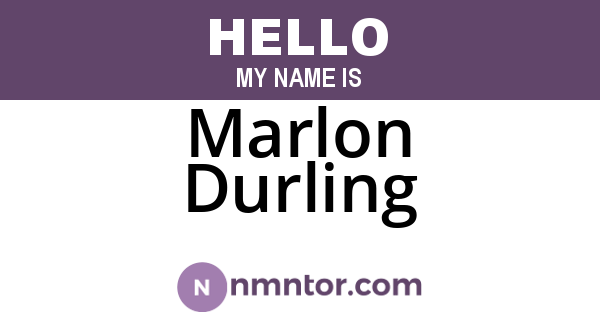 Marlon Durling