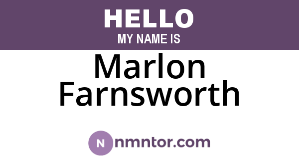 Marlon Farnsworth