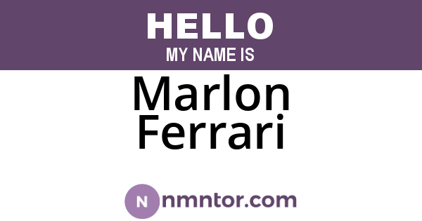 Marlon Ferrari