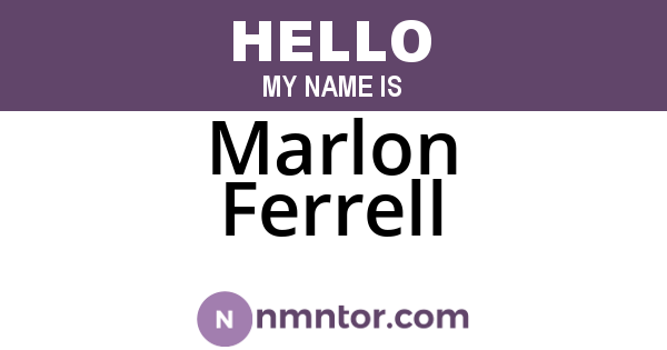 Marlon Ferrell