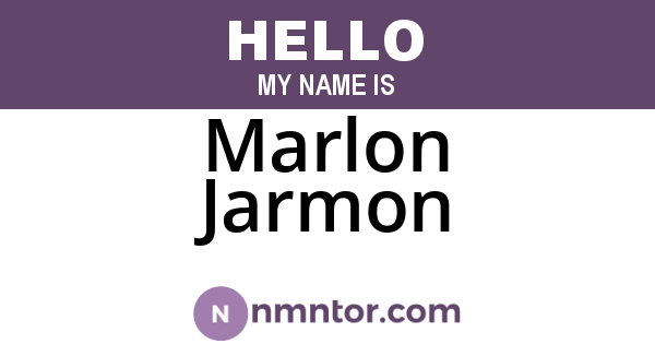 Marlon Jarmon