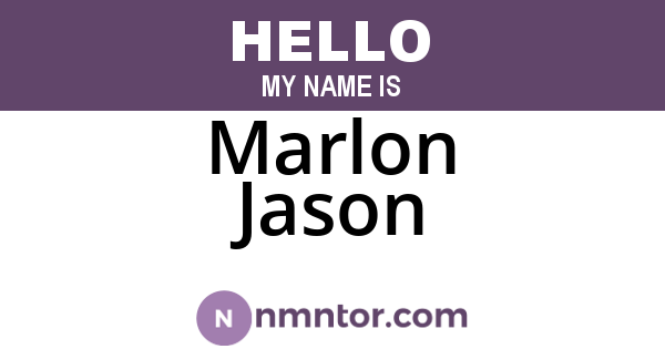 Marlon Jason
