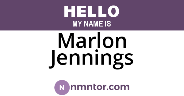 Marlon Jennings